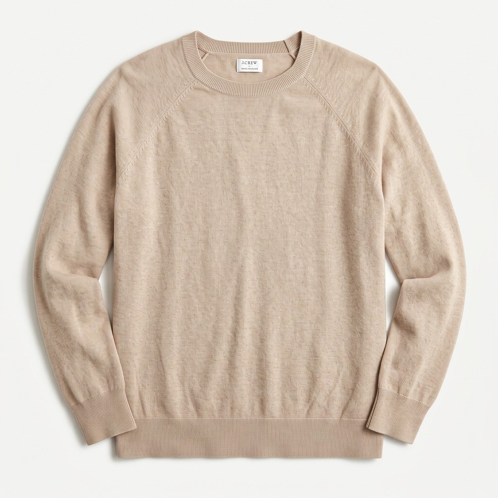 J.Crew Womens 2X Tan Pullover Crewneck Sweater Casual Cozy Cashmere Blend Top